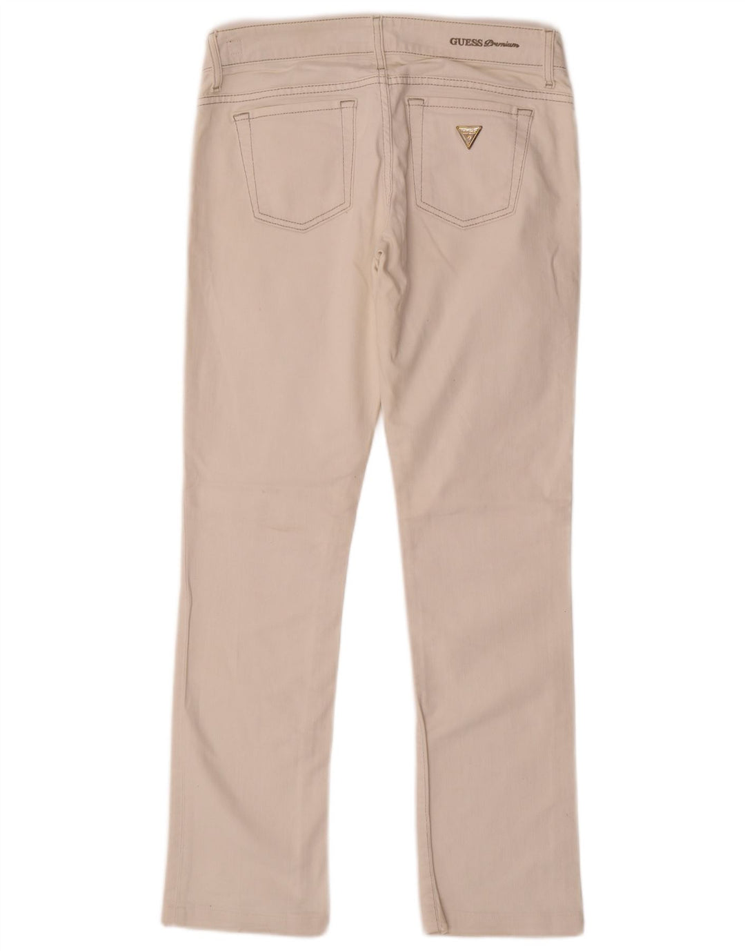 Guess Jean Slim Stretch Femme W27 L28 Coton Blanc