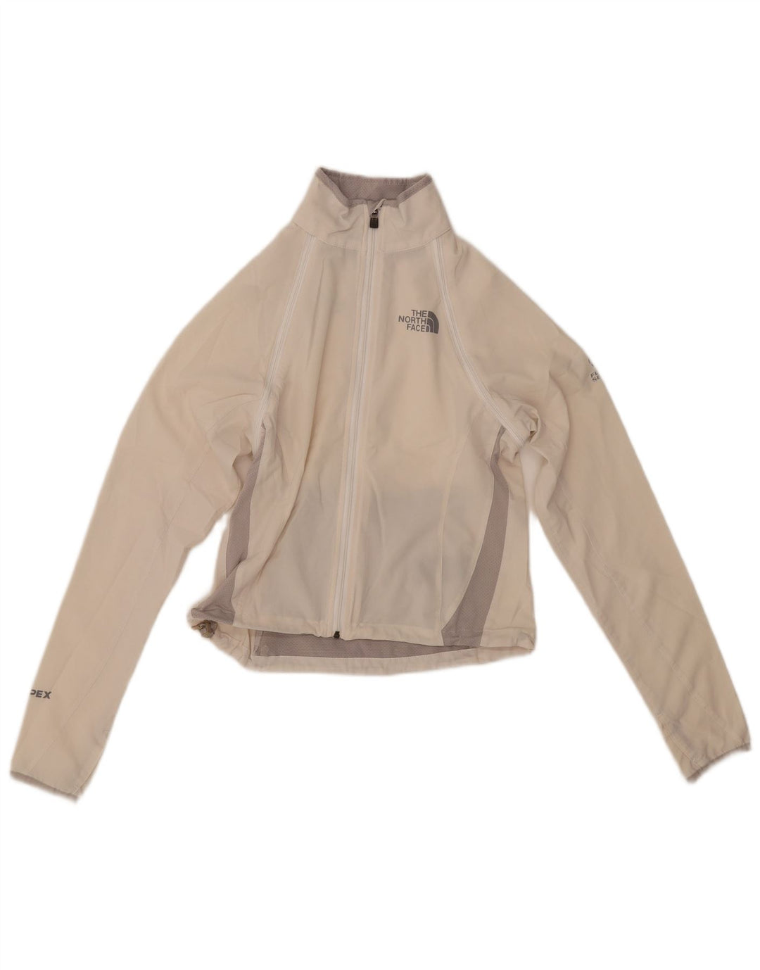 THE NORTH FACE Veste de survêtement courte pour femme UK 6 XS Blanc Colourblock