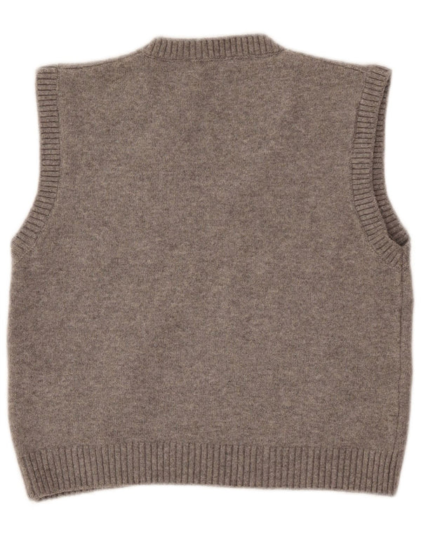 Zara Womens Crop Vest Débardeur UK 14 Large Gris Polyester