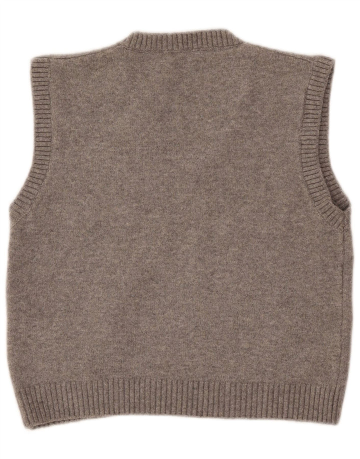 Zara Womens Crop Vest Débardeur UK 14 Large Gris Polyester
