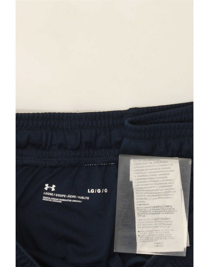 Under Armour Short de Sport Graphique Homme Large Bleu Marine Polyester