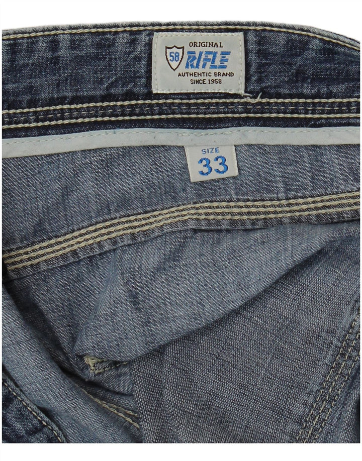 RIFLE Short en Jean W33 Homme Bleu Moyen