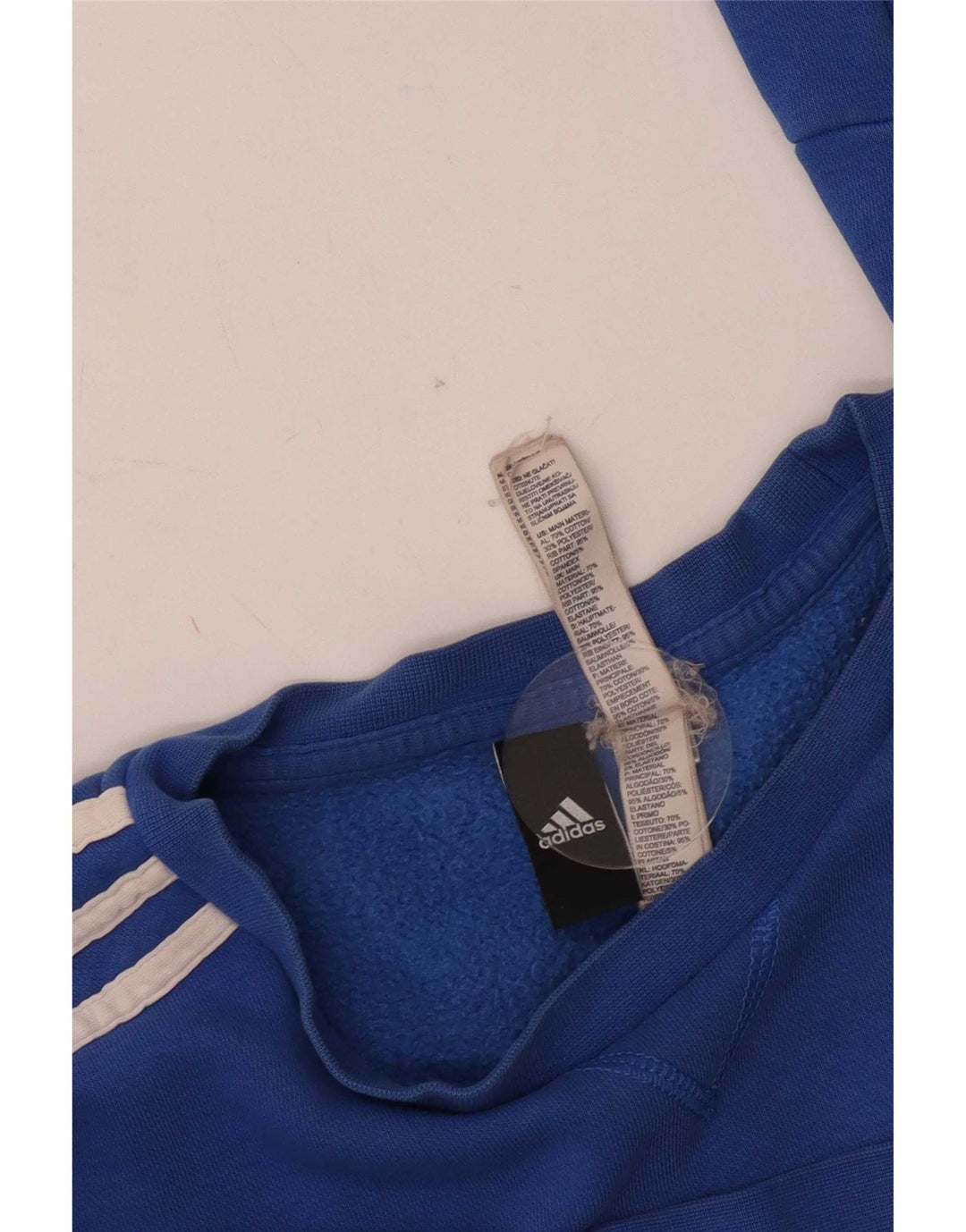 Adidas Sweat-shirt pour femme UK 14 Bleu moyen Coton