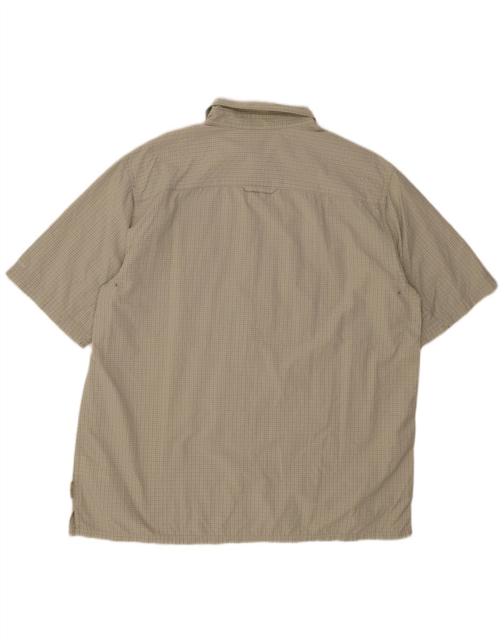 COLUMBIA Chemise à manches courtes Titanium XL pour homme en nylon à carreaux verts