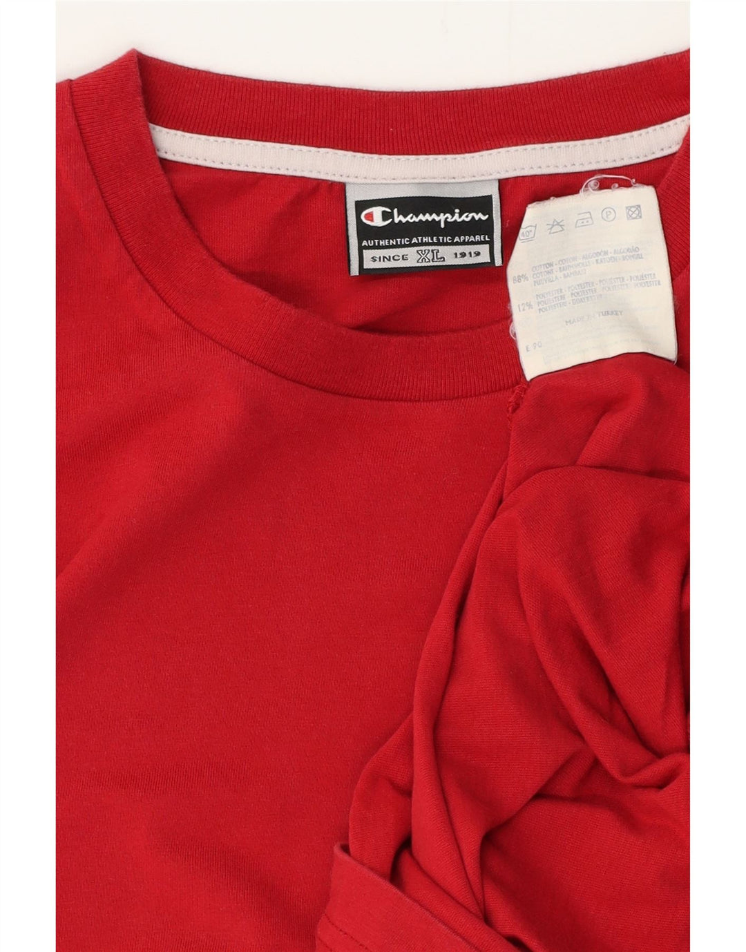 CHAMPION T-Shirt Homme Top XL Rouge Coton