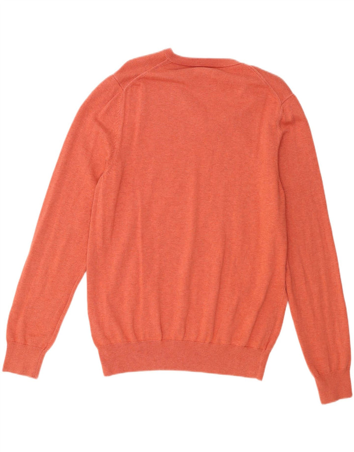 Marks & Spencer Pull col V pour homme en coton orange Taille L