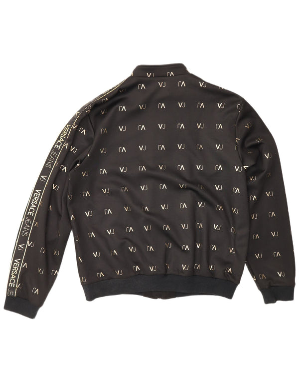 Versace Hommes Graphique Survêtement Top Veste XL Noir Polyester Sports