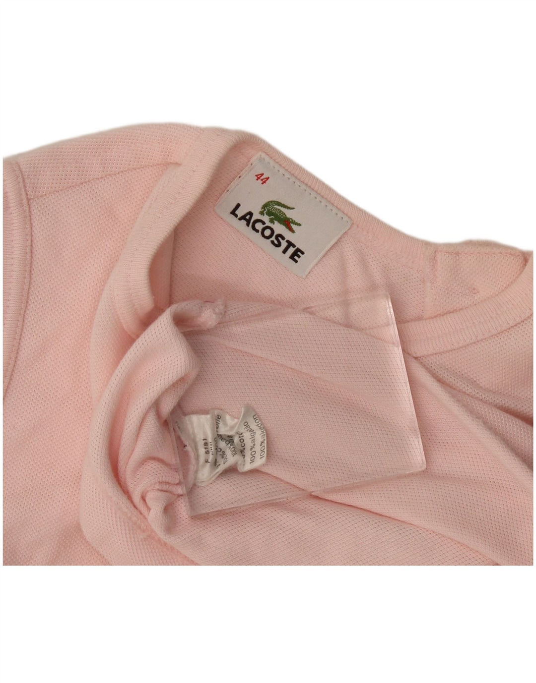 Lacoste Womens Crop Vest Top Taille 44 Grand Coton Rose