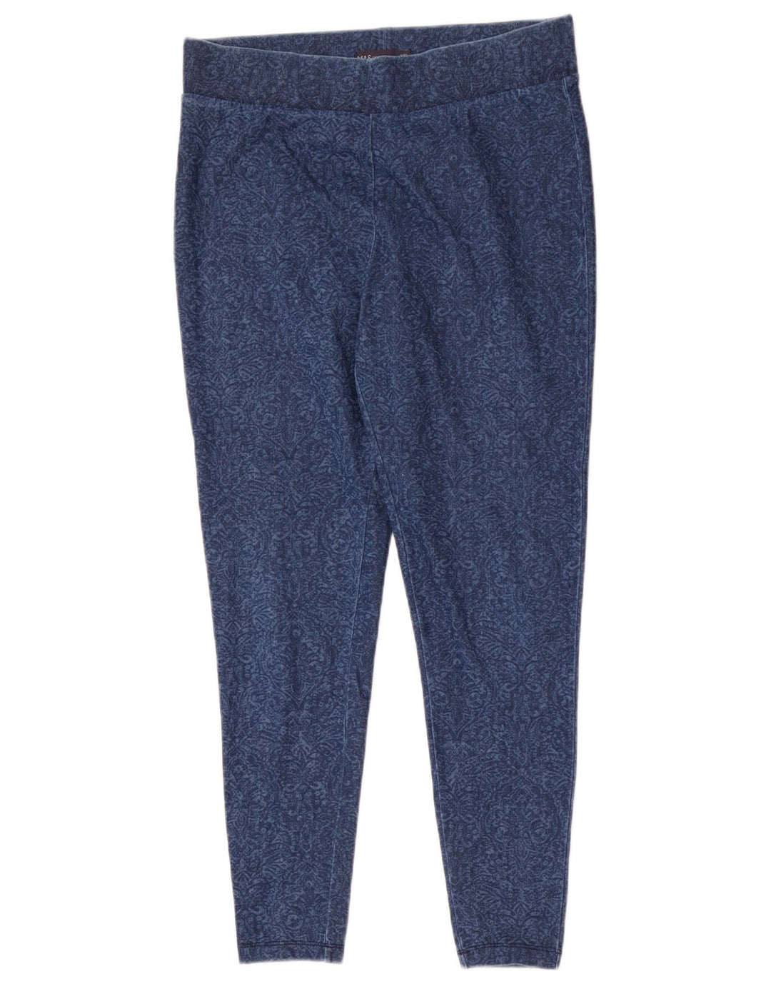Marks & Spencer Leggings pour femme UK 14 Bleu moyen Paisley Coton