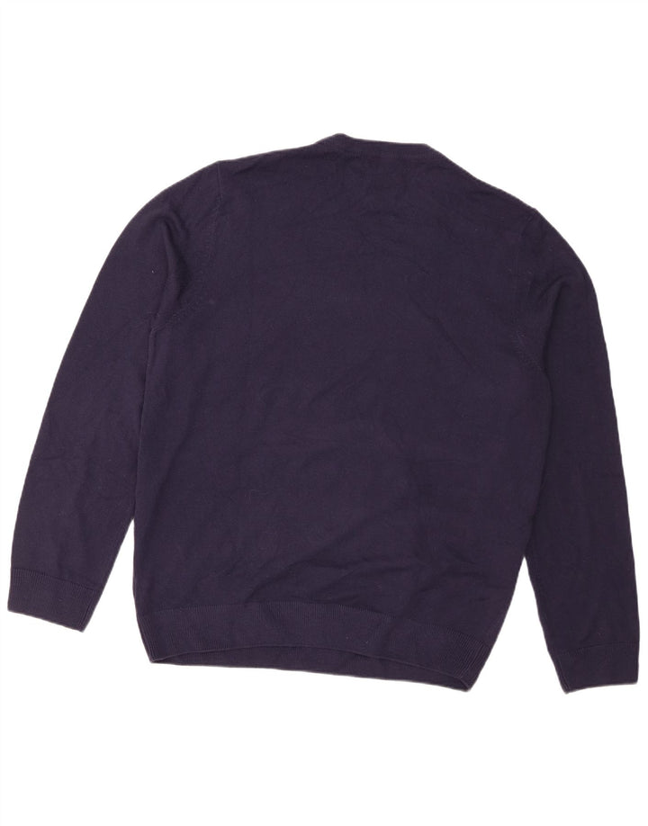 Marks & Spencer Pull col rond pour homme Bleu marine Fair Isle Taille L