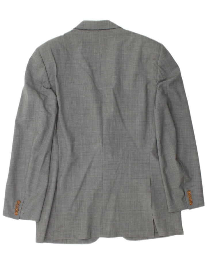 LANVIN Veste Blazer 2 Boutons Homme IT 54 2XL Gris Laine Vierge