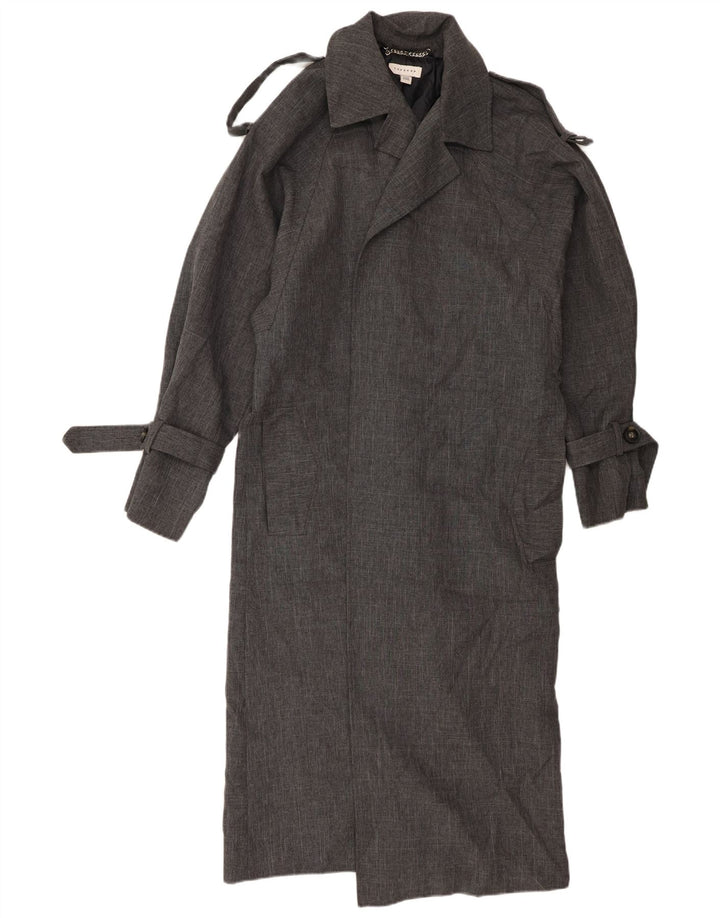 Topshop Trench-Coat surdimensionné pour femme UK 44 Large Gris Polyester