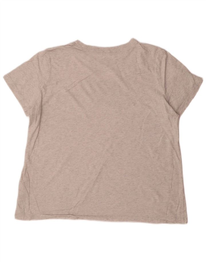 NIKE T-shirt graphique pour femme UK 18 XL Gris chiné en coton