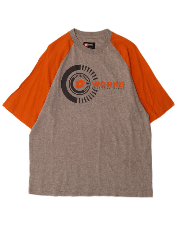 Lotto T-Shirt Graphique Homme Grand Gris Colorblock