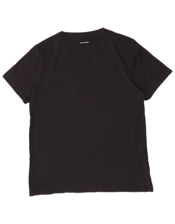 Hugo Boss T-shirt graphique pour hommes Top 2XL Coton noir