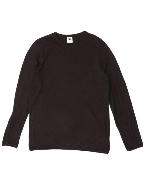 Zara Homme Top Manches Longues Grand Coton Noir