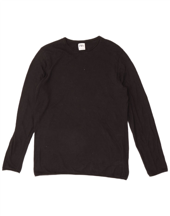Zara Homme Top Manches Longues Grand Coton Noir