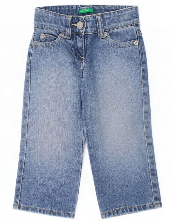 Benetton Jean droit bébé garçon 12-18 mois W18 L11 bleu coton