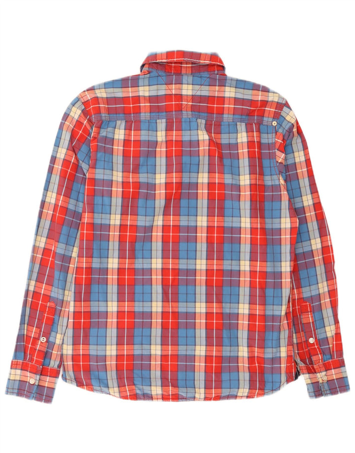 Tommy Hilfiger Chemise Homme Grand Carreau Rouge Coton