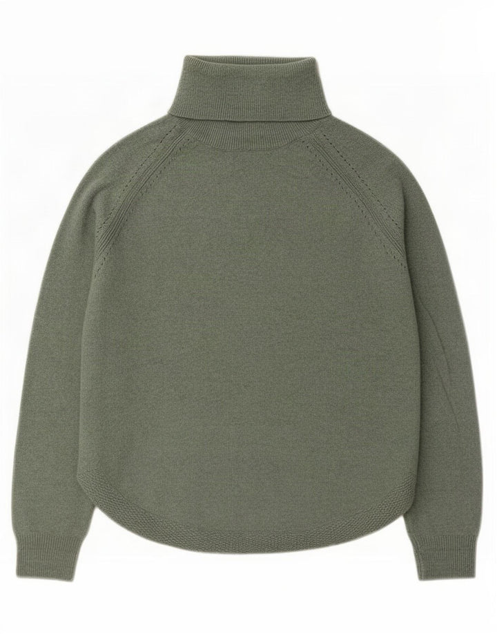 White Stuff Pull surdimensionné à col roulé pour femme UK 12 Vert moyen