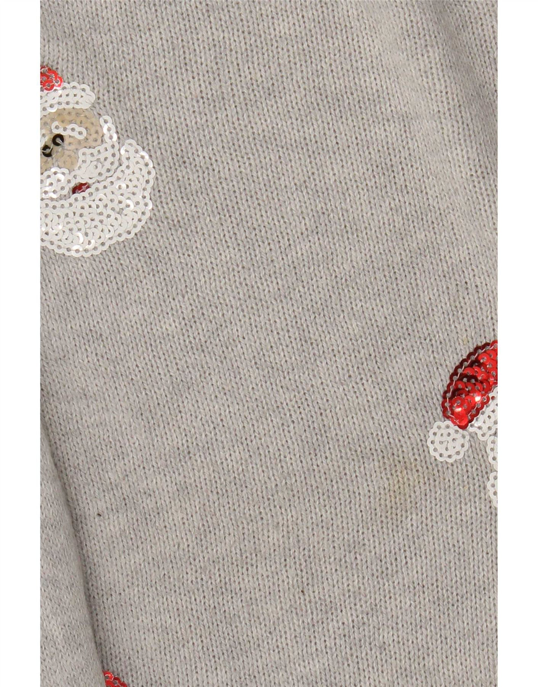 Marks & Spencer Pull à col rond pour femme UK 14 Gris moyen Noël