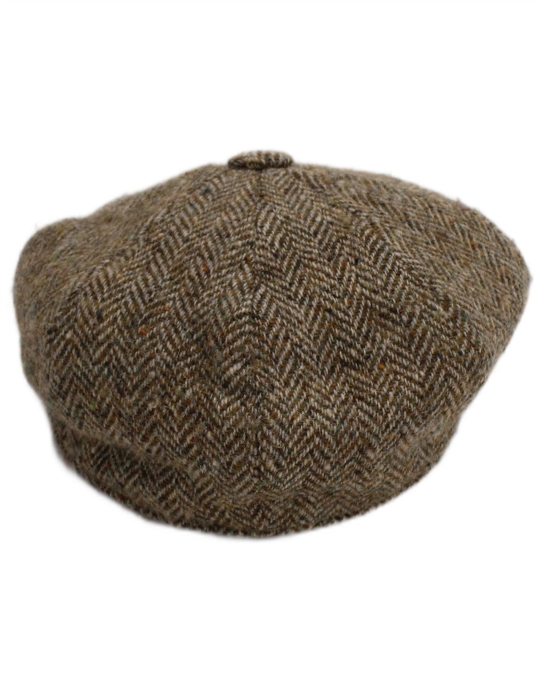 Harris Tweed Casquette Plate Homme Petit Gris Chevrons Laine Nouvelle Classique