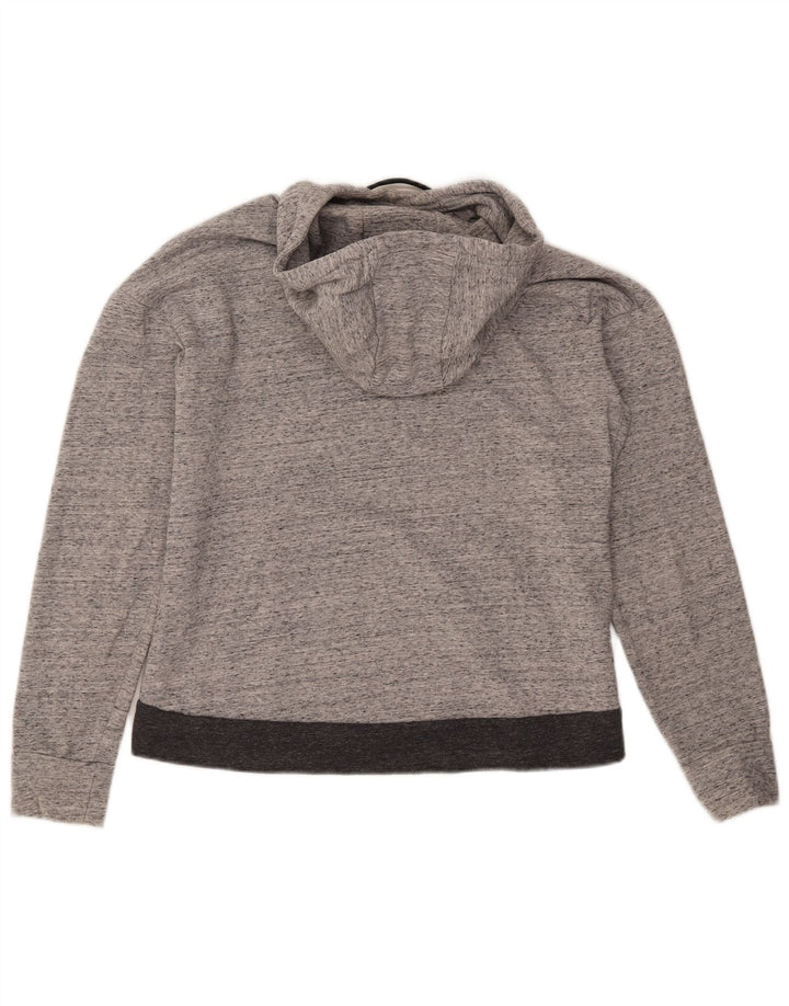 ADIDAS Pull à capuche pour femme UK 16/18 Grand coton moucheté gris