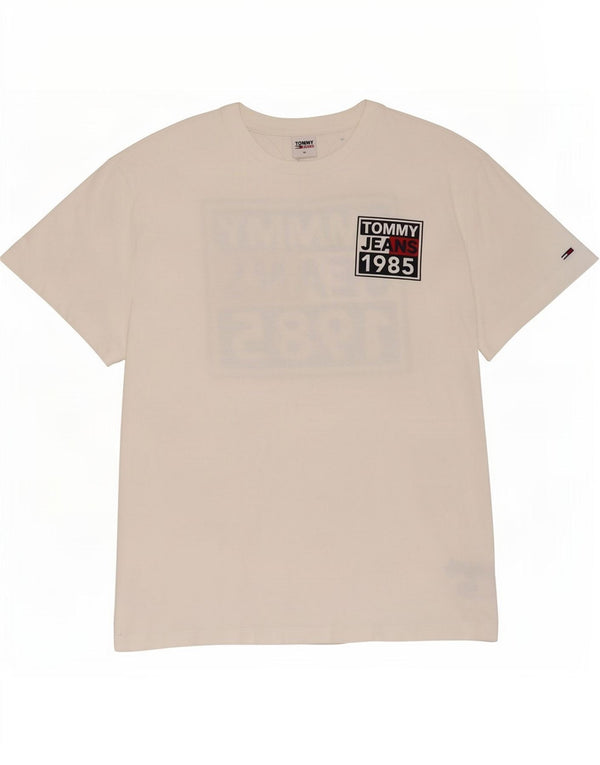 Tommy Hilfiger T-shirt graphique pour homme XL Blanc Coton