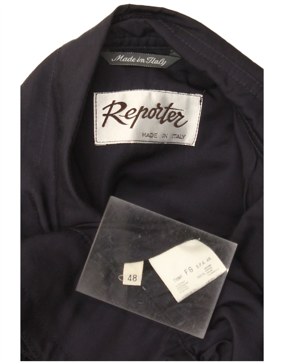 REPORTER Veste Bomber Militaire Homme IT 48 Bleu Marine Moyen Coton