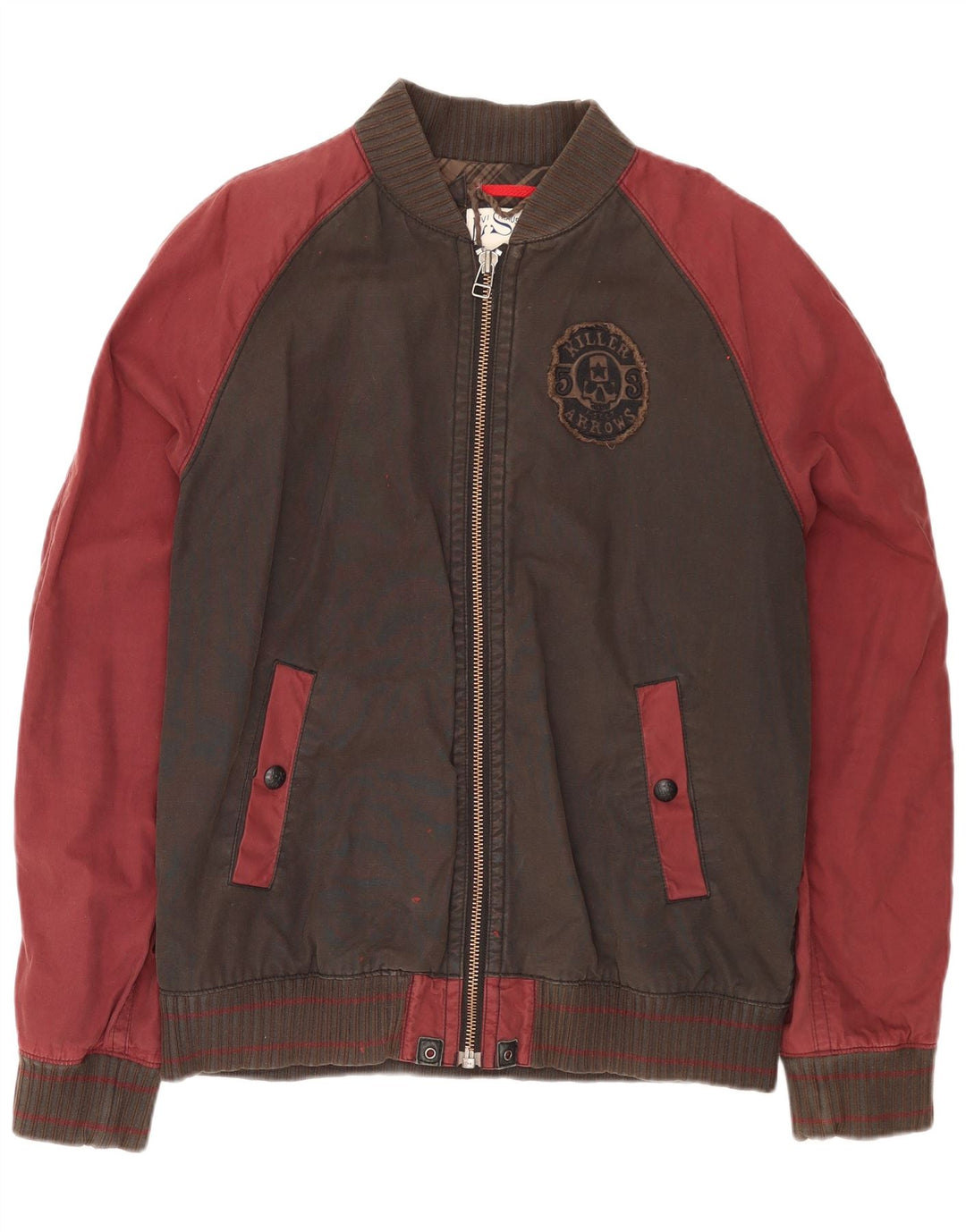 LEVI'S Veste Bomber Homme UK 40 Large Marron Colorblock Coton