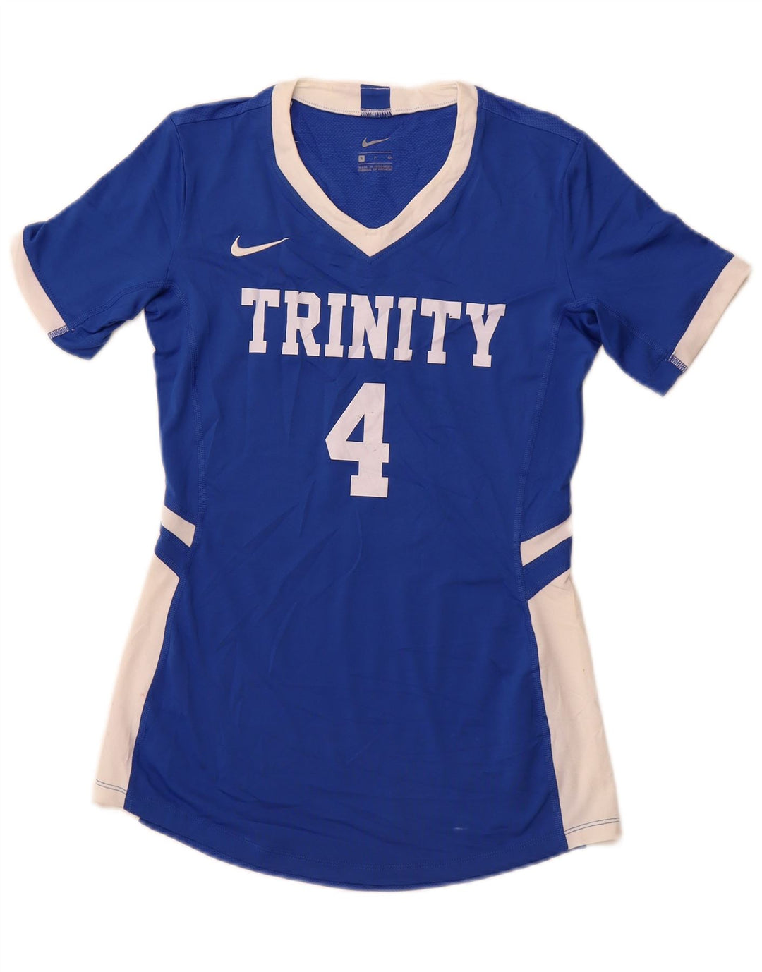 NIKE T-shirt graphique pour femme UK 10 Petit Bleu Colorblock Polyester