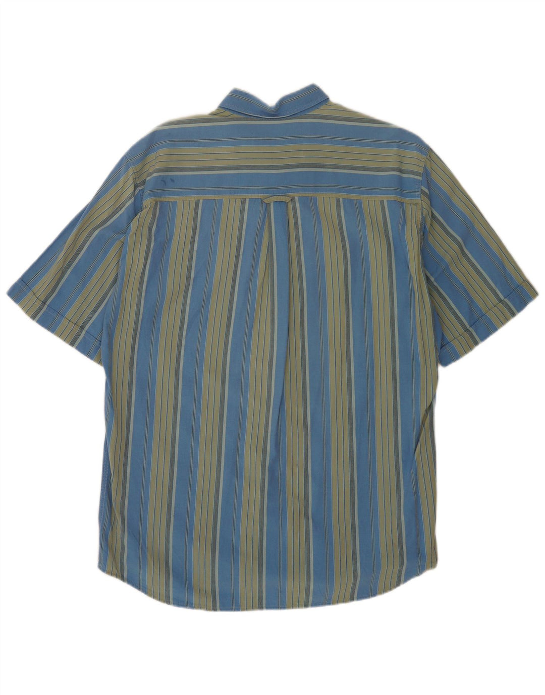 Marlboro Classics Chemise à manches courtes pour homme Grand coton rayé bleu