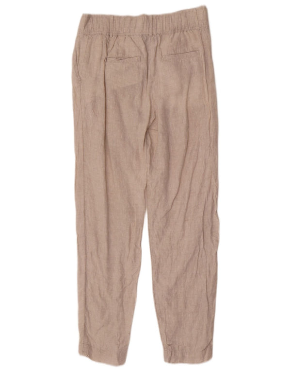 Marks & Spencer Pantalon droit décontracté pour femme UK 8 Small W28 L28 Beige
