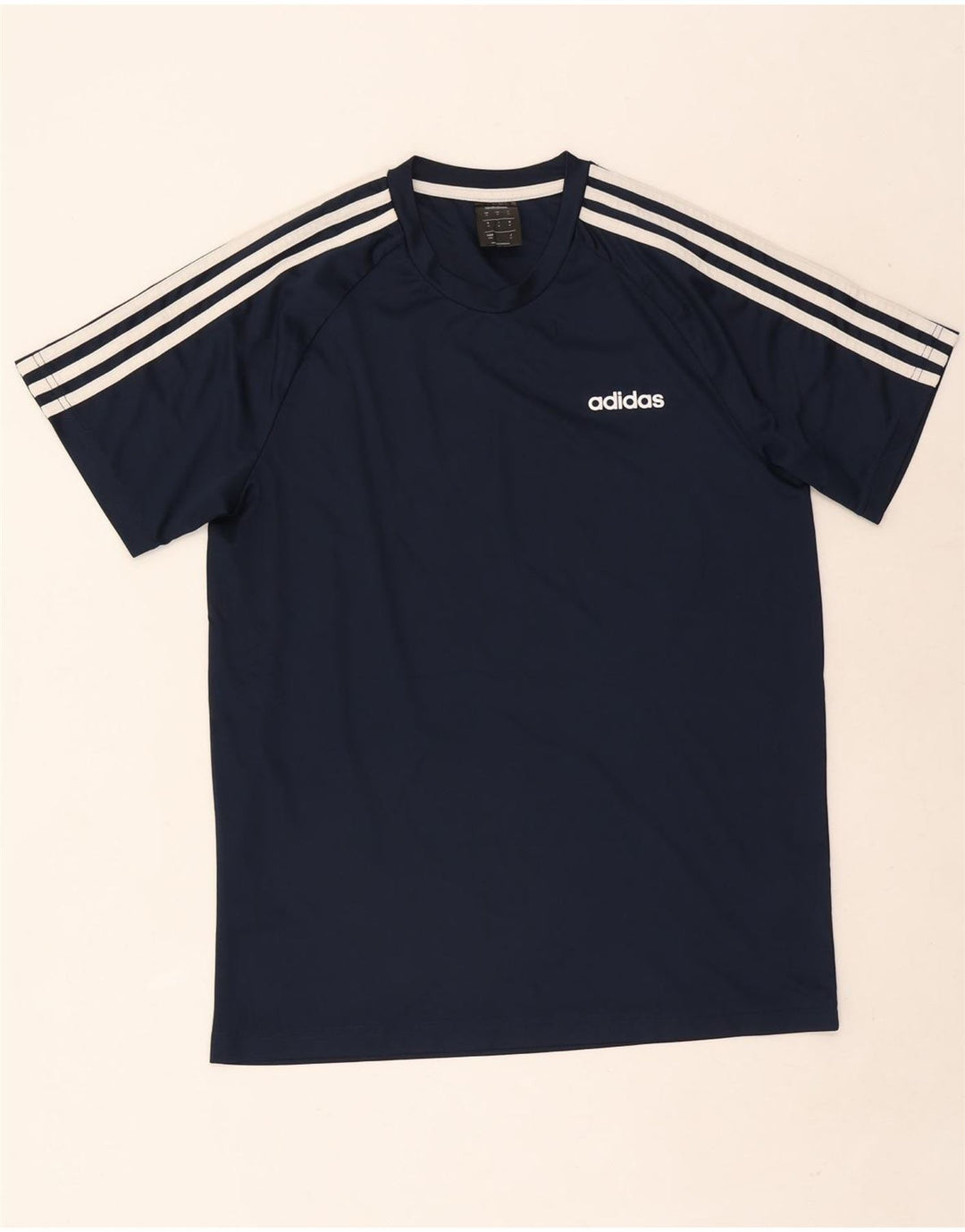 Adidas Homme Climalite T-Shirt Top Bleu Marine Moyen Polyester