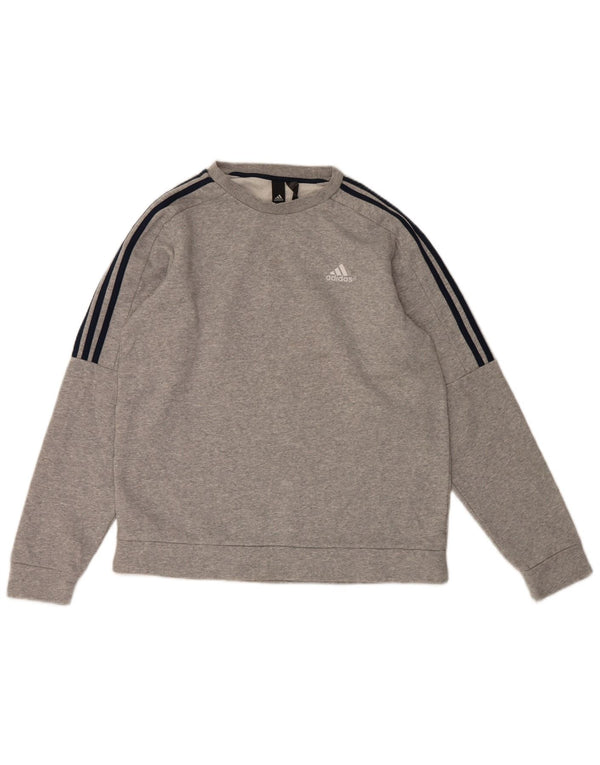 Adidas Sweat-Shirt Homme Gris Moyen Coton