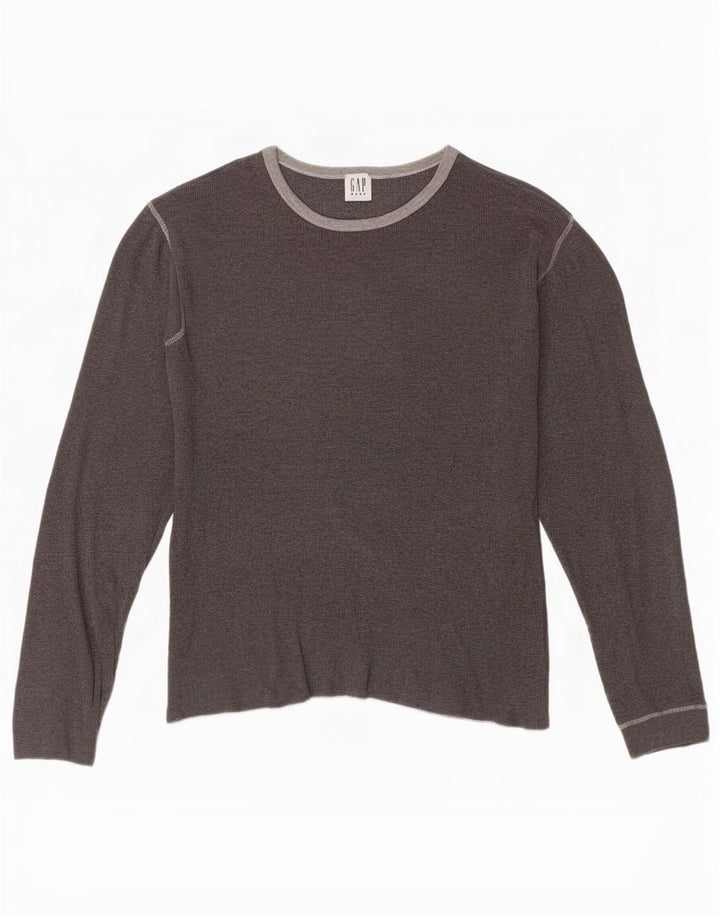 Gap Haut Manches Longues Homme Gris Moyen Coton