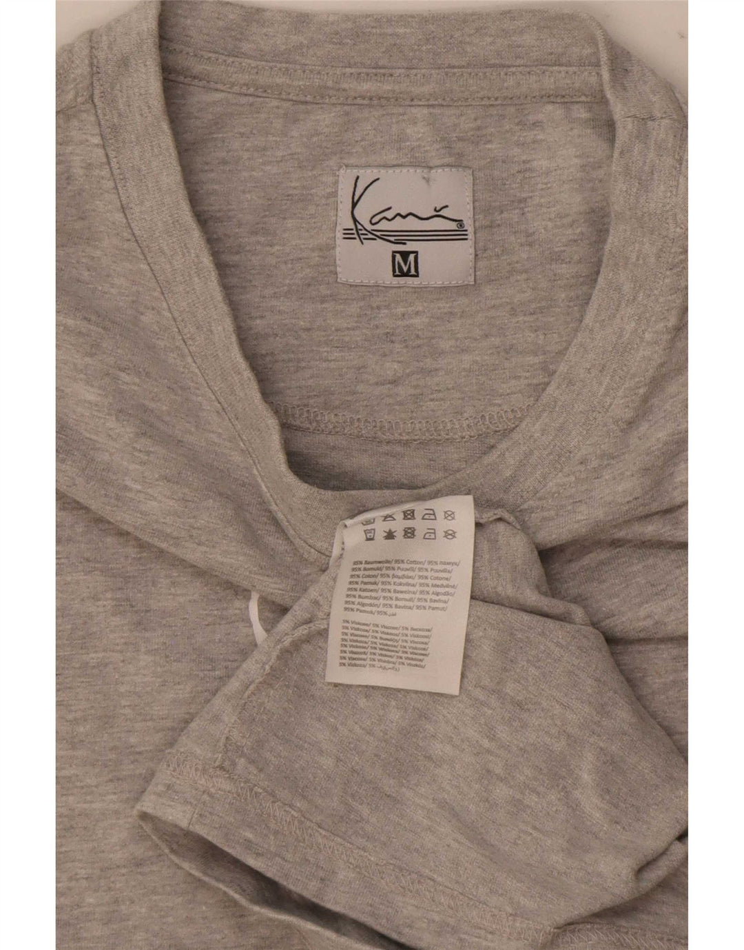 Karl Kani T-Shirt Graphique Homme Gris Moyen Moucheté Coton