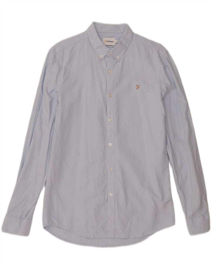 FARAH Mens Shirt Medium Blue Cotton Vintage Farah and Second-Hand Farah from Messina Hembry 