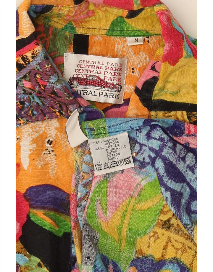 Central Park Chemise hawaïenne à manches courtes pour homme Motif floral multicolore moyen