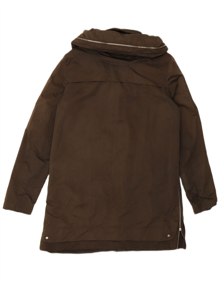 Zara Parka surdimensionnée à capuche pour femme UK 10 Small Kaki