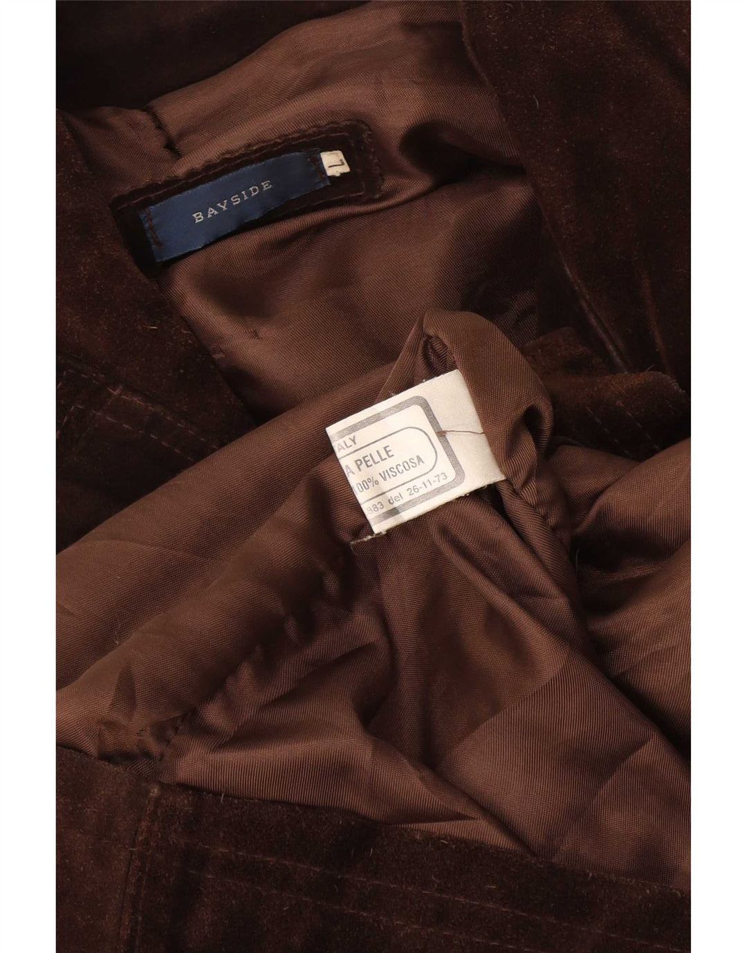 Bayside Veste en daim pour homme UK 40 Grand cuir marron