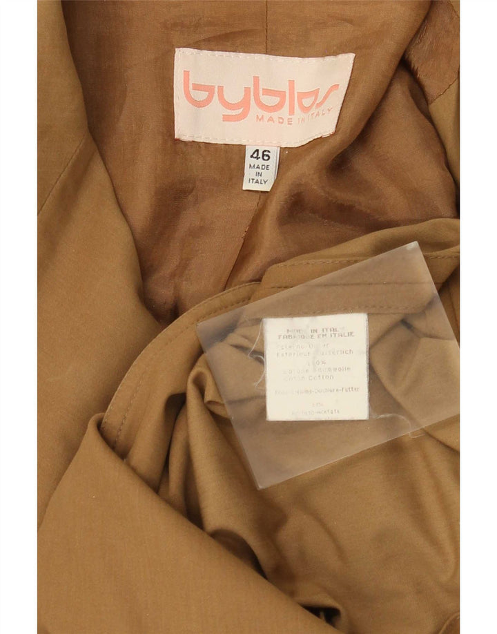 Byblos Veste blazer militaire à double boutonnage pour femme IT 46 Large Beige