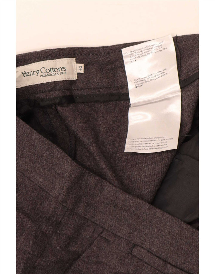 Henry Cottons Pantalon de costume slim pour femme IT 42 Medium W30 L26 Laine grise