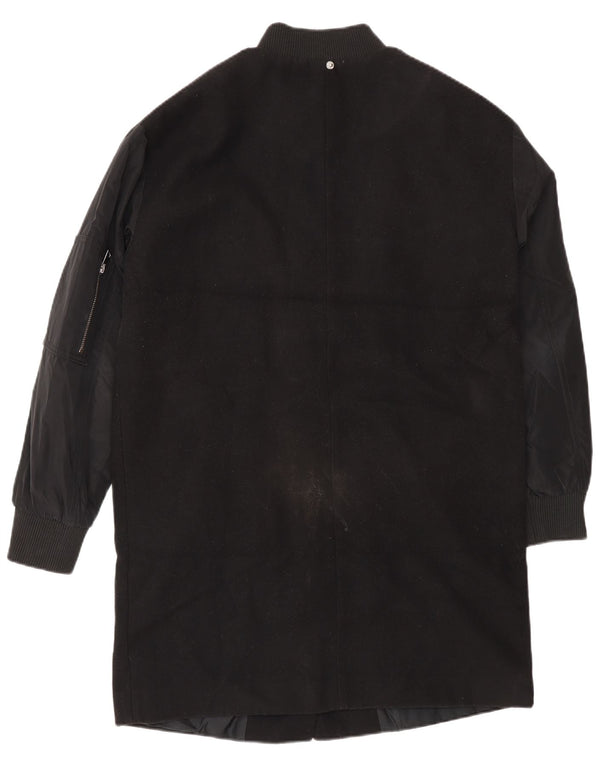 Topshop Manteau surdimensionné pour femme UK 8 Small Noir Polyester