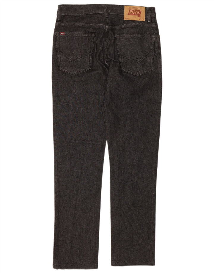 RIFLE Jean droit Bruce Regular pour femme W31 L32 en coton noir