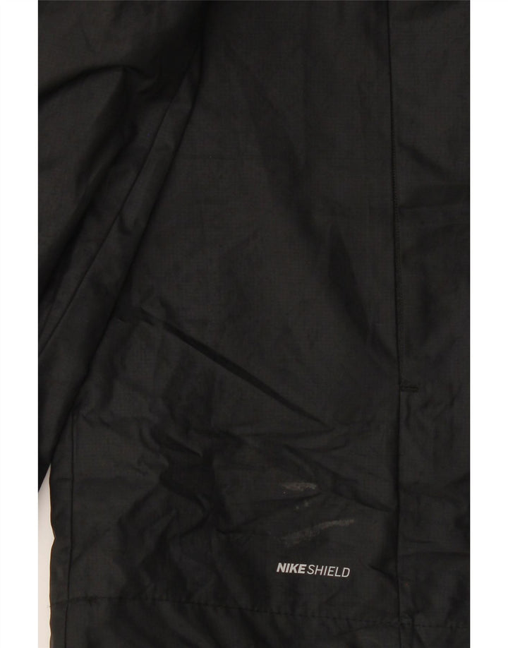 Nike Veste de pluie à capuche pour homme UK 40 Large Noir Polyester