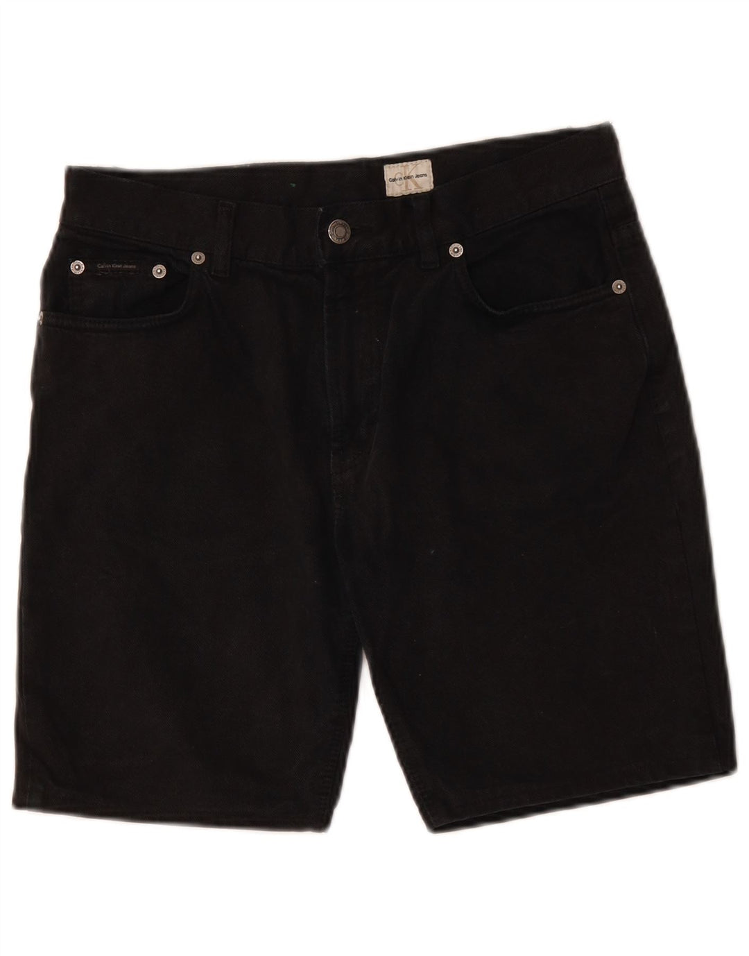 CALVIN KLEIN Short en Jean W31 Homme Noir Moyen Coton