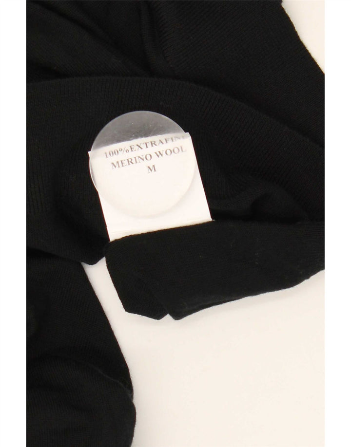 Marks & Spencer Pull col roulé pour homme en laine mérinos Noir moyen