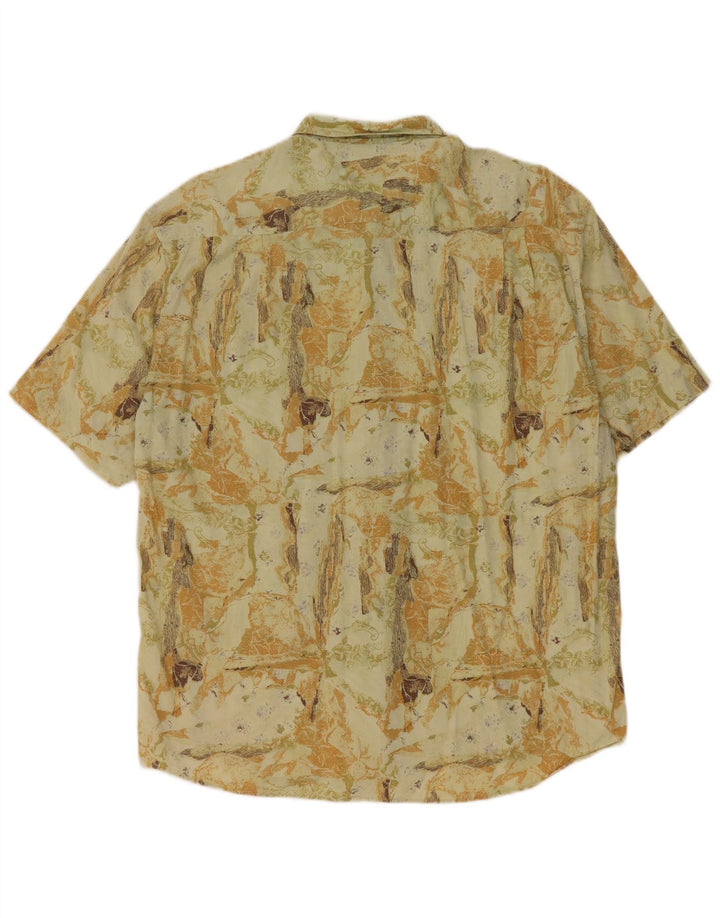 Rodrigo Chemise à manches courtes à motif abstrait pour homme Taille 42 Grand coton vert