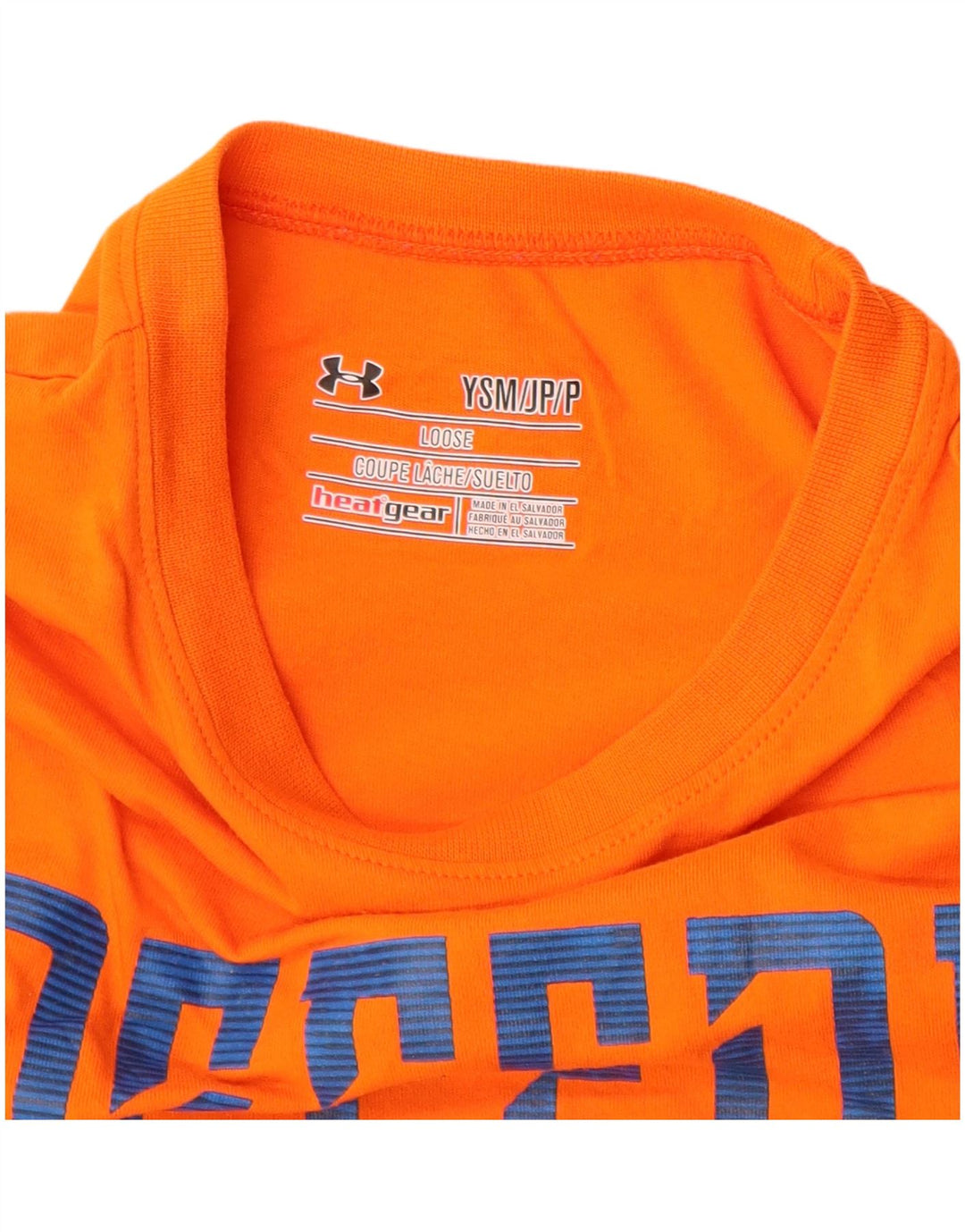 UNDER ARMOUR T-shirt ample graphique pour garçon 7-8 ans Petit Orange Coton